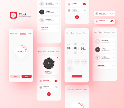 Mobile Clock App - SADEKHR alarm app alarm app ui alarm app ui inspiration clock app ui clock app ui inspiration coloros app ui inspiration mobile ui oppo app ui oppo clock app sadekhr sadekhr5 stop watch ui stopwatch app ui stopwatch app ui inspiration timer app ui timer ui