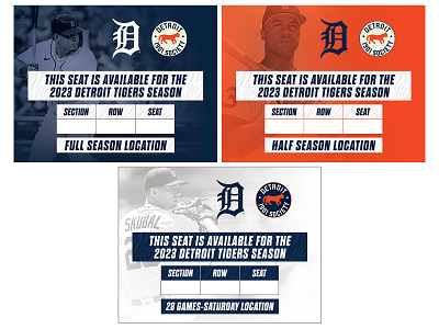 Tigers - Seat Tags baseball creative design detroit detroit tigers graphic design major league baseball mlb photoshop print tigers typography