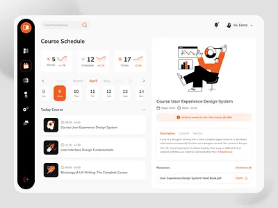 Courses Desktop Platform clean courses desktop fireart fireart studio learning platform ui ux