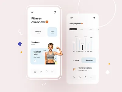 Womens fitness app app fitness health mobile modern sport ui ux women