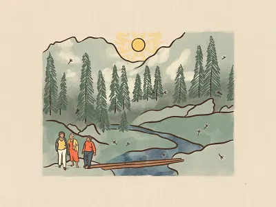 Illustration for 'Power up!' by PODER Colorado ✦ 5 of 5 colorado drawing illustration mountains nature procreate trail women