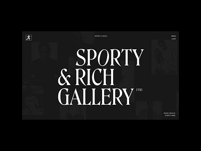 Sporty & Rich Gallery animation design gallery layout minimal typography ui web