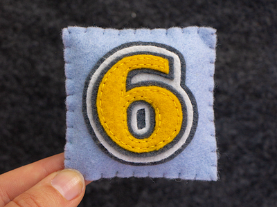 6 / Crestview Six JNL 36daysoftype alphabet felt handmade number sewing six