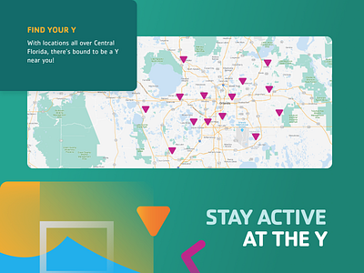 YMCA Website - Location Page brand design design graphic design website