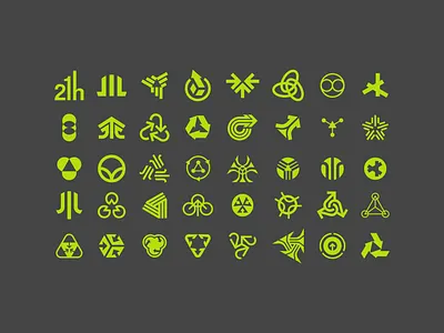 21 Handshake - rebrand logo options (round 2) brand branding design explorations icon icons identity logo logo mark logos mark marks minimal options rebrand rebranding simple simplistic vector