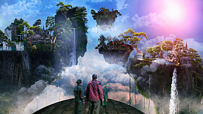 Fantasy Art (Photo Manipulation) art concept fantasy graphic design illustration islands manipulation matte painting photo editing photoshop design ps realistic sky