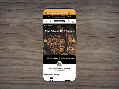 Daily UI // 040 // Recipe branding dailyui design ui ux