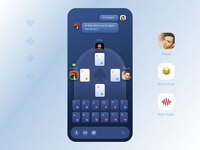 HOKM, Card game app application board card chat design game game design hokm ios mobile ui ux