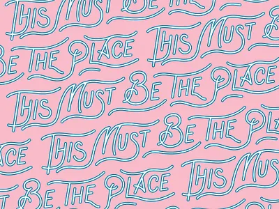 This Must Be The Place Lettering beer branding color design drink hand lettering illustration lettering logo logotype party pink summer this must be the place typographic typography vector