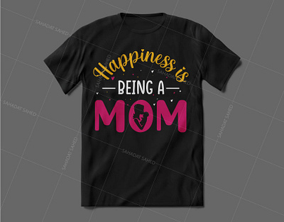 Happy Mom T-shirt Design custom tshirt t shirt t shirt design typography typography t shirt