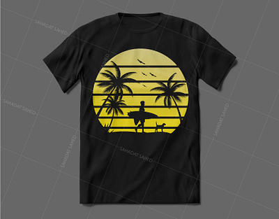 Sunset retro vintage T-shirt Design custom tshirt end of day retro t shirt sunset surfing t shirt t shirt design