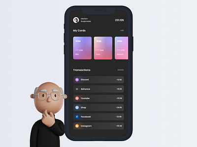Design of credit card page 3d app appdesign application applicationdesign cardpage clean creditcard creditcardpage design figma illustration logo typography ui uidesign uiux ux uxdesign vector
