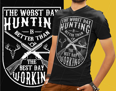 Hunting Day T-shirt Design custom tshirt hunting hunting day hunting t shirt t shirt t shirt design typography t shirt