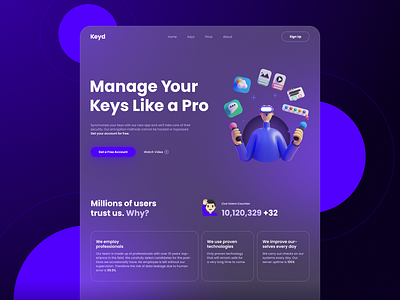 Keyd Concept branding design flat illustration logo typography ui ux vector web