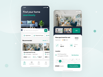 Real Estate App apartment app booking buy clean concept design home house ios minimal mobile mobile app property real estate rent rental app simple ui ux