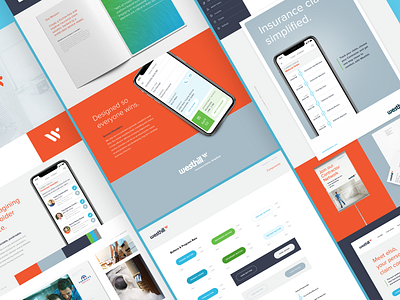 Westhill Brand Board branding insurance insurtech styleguide ui