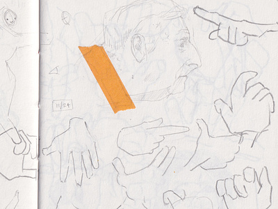 quick hand studies illustration sketchbook