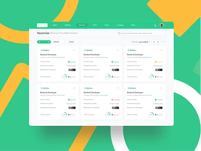 Vacancies List Grid View | Recruiting Platform