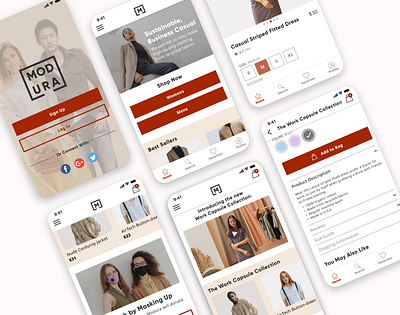 Fashion E-commerce App Design - Modura app design ecommerce fashion fashion app fashion ecommerce logo