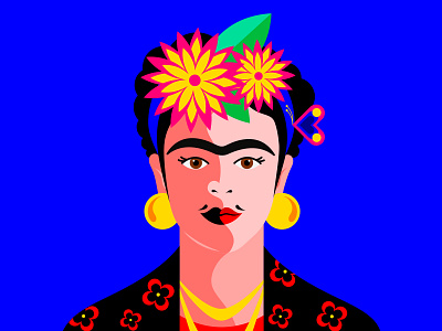 Frida Kahlo art draw drawing frida fridakahlo illustration vector