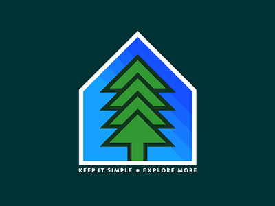 Keep it Simple badge explore flat design graphic design layout logo minimal prints trees