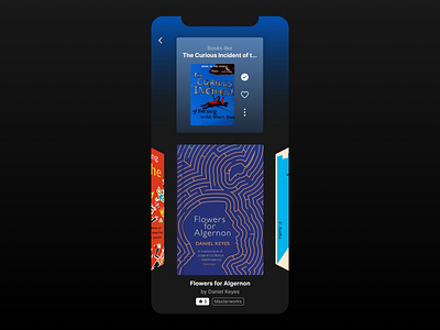 E-book App Concept app application book book app book cover concept dark ui discover ebook figma ios kafka mobile reading reading app recommendation spotify ui