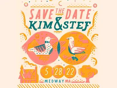 Love birds branding design handlettering handrawn illustration texture