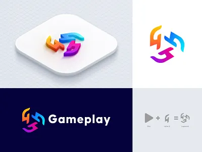 G letter + Play icon | G Modern Logo | Play logo abstract logo app icon logo brand identity g letter logo g logo g modern logo game games gaming gradient logo logo logo design logomark media logo media play multimedia play logo software symbol tech technology