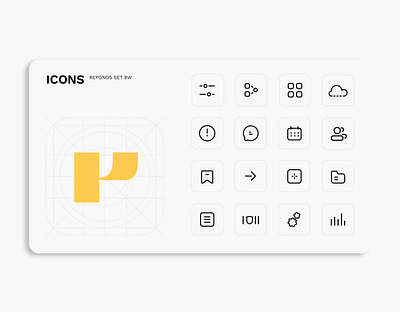 Reponos - Icons brand clean consulting corporate design icon icons identiy it logo logotype symbol yellow