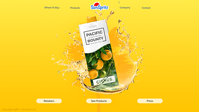 Concept | Landing Page | Food & Beverage art beach beverage branding clean design food fruit juice landing page palm tree photoshop summer ui ux web design web development