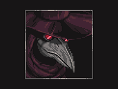 The Doctor bird dark doctor illustration logo pandemic pixel pixelart plague plague doctor shadow