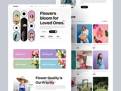 Floristy Landing Page design florist flower flower store flower store flowerstore landing landing page landingpage shop shopify store ui ui ux ui design uidesign uiux uix web design webdesign