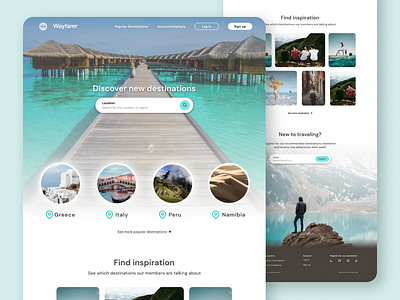 Travel website homepage beach branding design graphic design homepage minimal travel travel website tropical ui ui design ux design vacation visual design web design