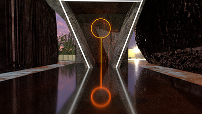 portal cave 3d graphic design motion graphics