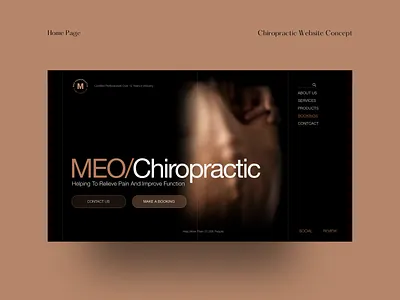 Chiropractic - Website Concept adobe xd branding design digital design doctor website modern design nz ui ui design ui nz ux web webflow website website concept xd