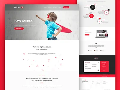 Mockup Design - Radon 5 branding design graphic design landing page photoshop ui website