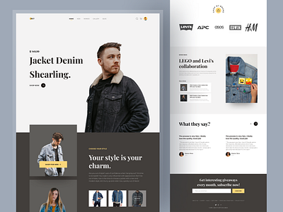 JKET - Jacket Denim Store Landing Page dailyui dailyuiux jacket landingpage store ui ui ux uidesign uiux uiweb web webdesign website