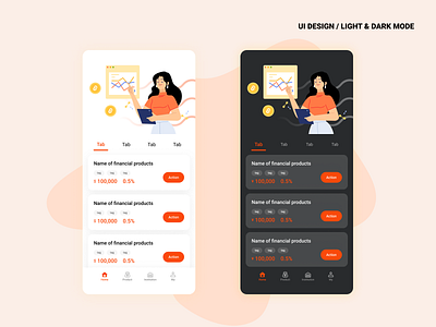 Financial App community figma illustration mobile design ui