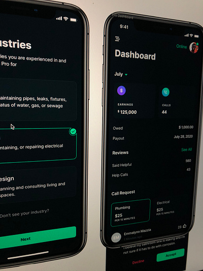 A dashboard ios