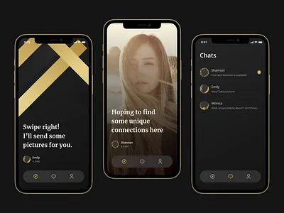 Dating App app chat dating design messages mobile app mobile ui navigation tab bar ui ux