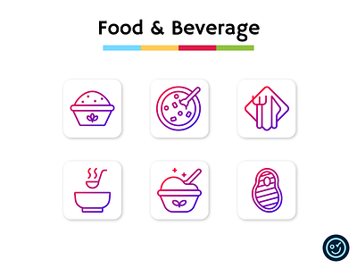 Food & Beverage Icons beverage design drink food icon icon design icon set iconography icons illustration meal ui