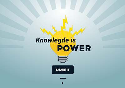 Knowledge is power. Share it. challenge designchallenge graphic design knowledge is power thinkific challenge
