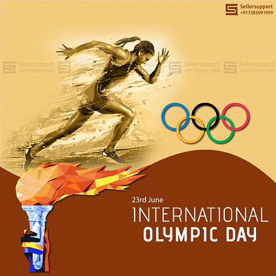 International Olympic Day art branding concept creativity design illustration typography vectorart