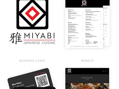 RestaurantPackage Design: Miyabi asian food logo design miyabi restaurant restaurant logo