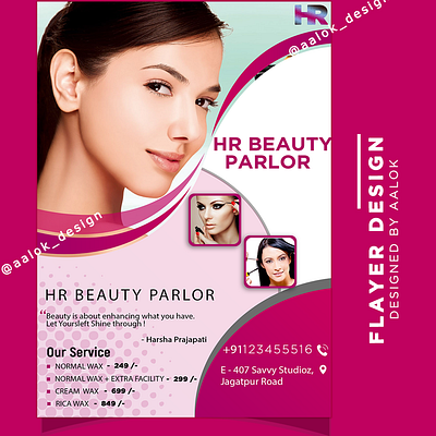 Beauty Parlor Flayer Design beauty parlor flayer design design flayer design illustration mockup mockup design photoshop photoshop design