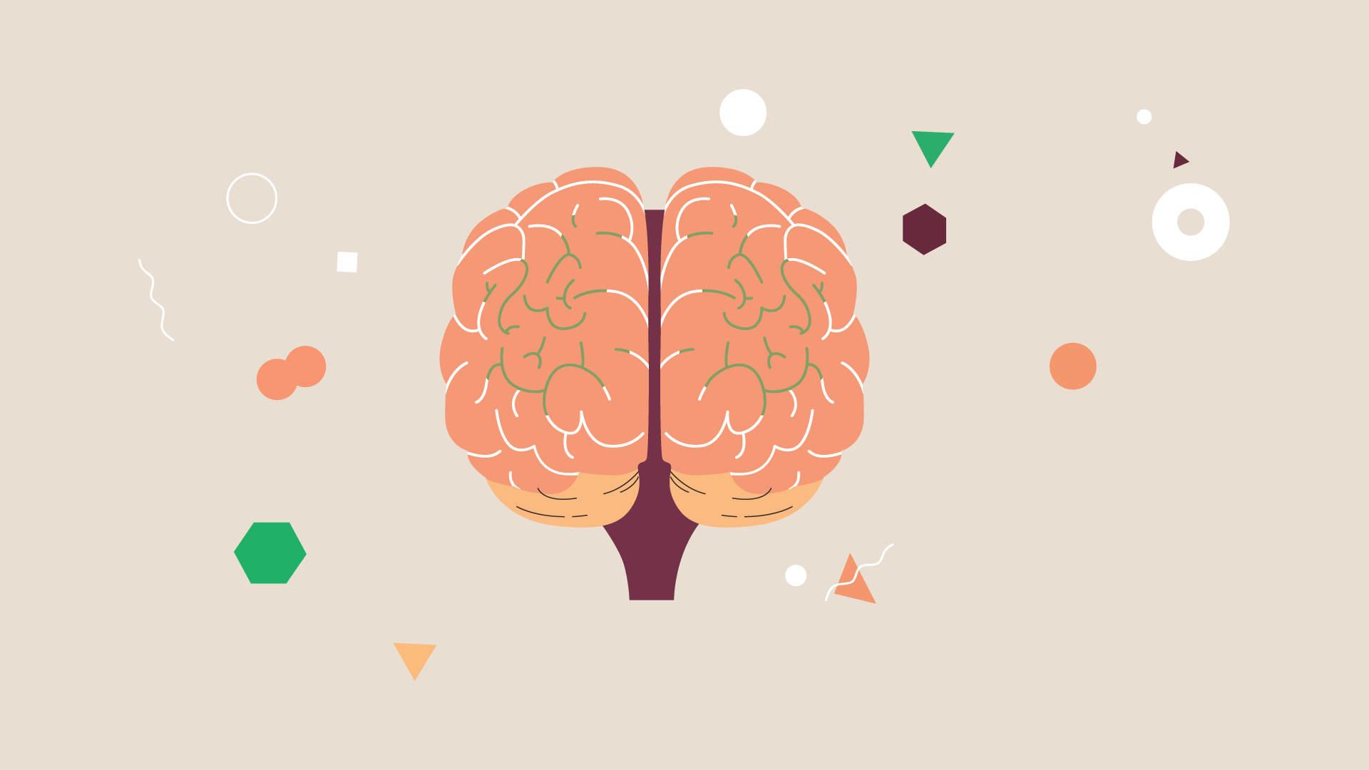 Brain design flat illustration illustrator minimal vector