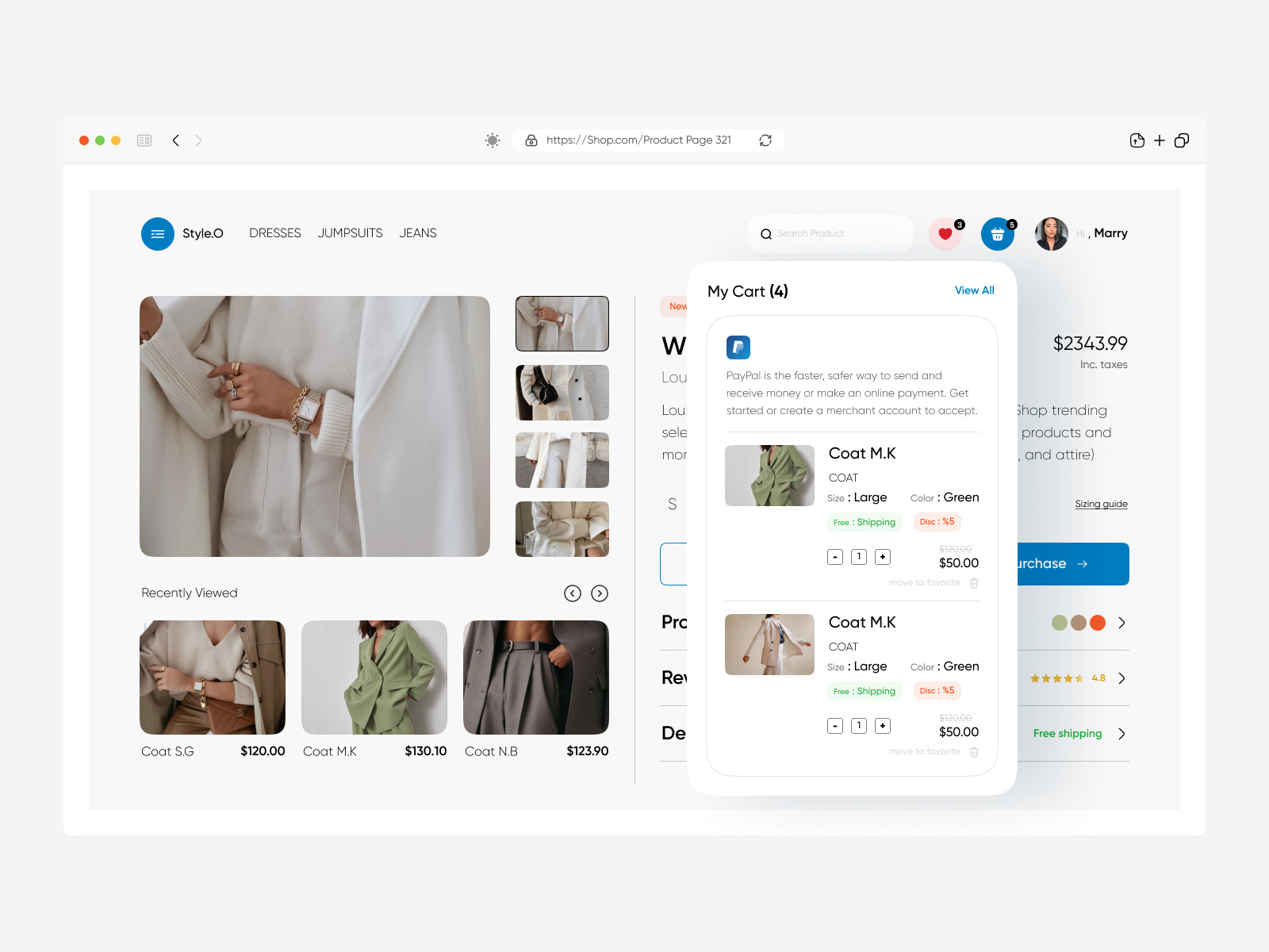 Ecommerce Product Details app application clean design ecommerce ecommerce product details light mode popular trend trending trendy ui ui design uidesigner uiux uiuxdesigner ux web webdesigner website