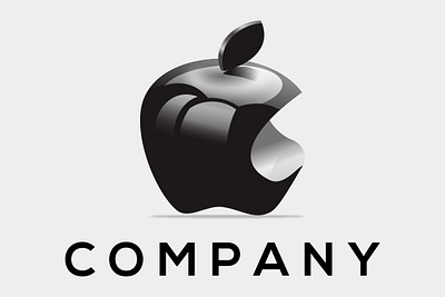 3D Black Apple logo apple logo black apple dimensional future graphic design logo design mature modern logo sophisticated tech logo technology vector