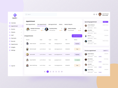 Doctor Appointment Hospital Management SaaS Application admin panel appointment booking dashboard destop hospital hospital management medical medicine minimal patient patient management saas saas application ui ui design uiux ux web application web design
