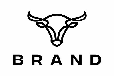 Minimalistic Bull head logo design sophisticated vector